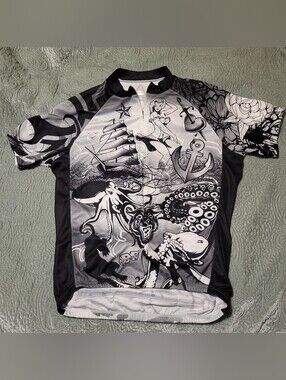 Primal Wear Torque Cycling Jersey Men's XL Tattoo Flash Art - Like New!